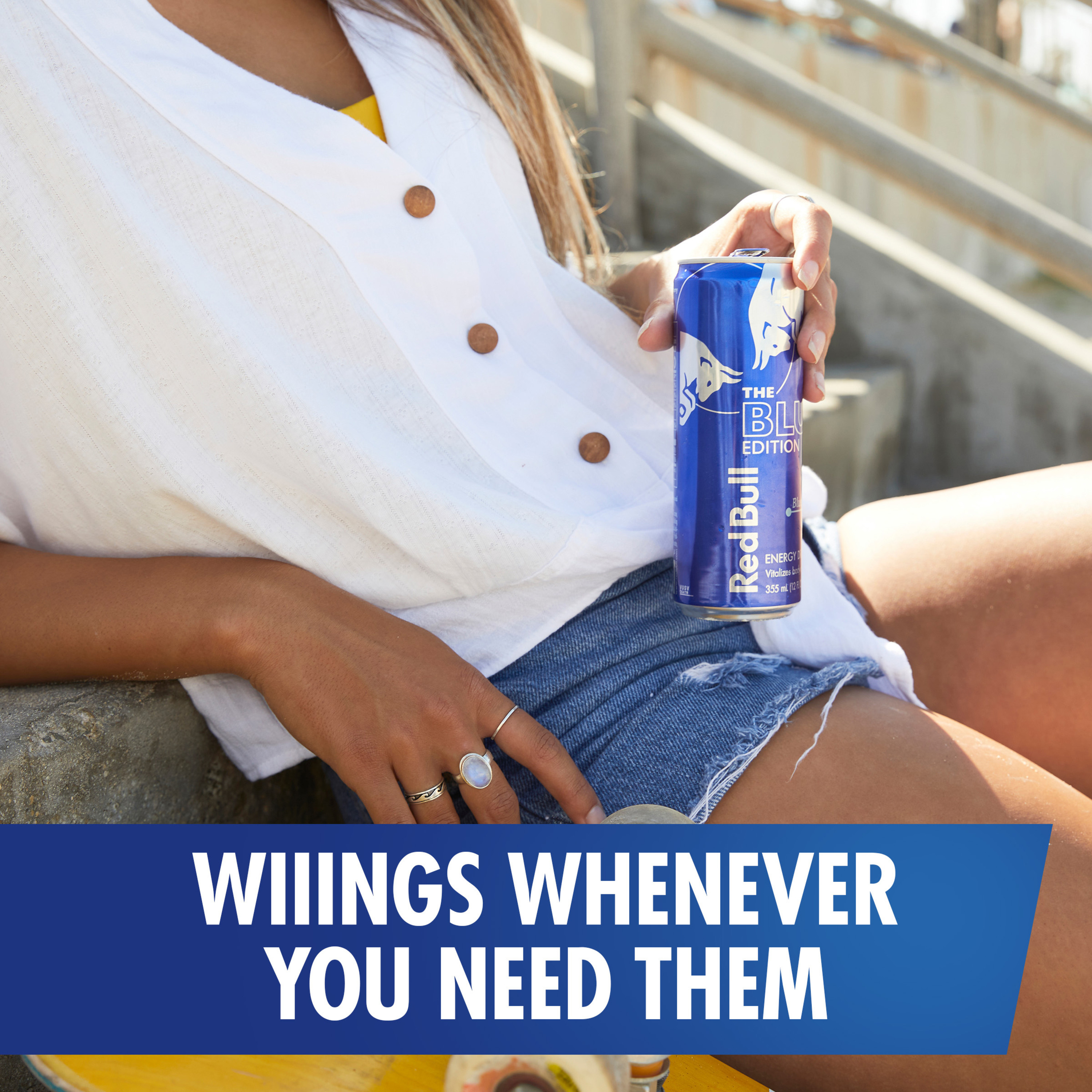 Red Bull Blue Edition Energy Drink, Blueberry, 114mg Caffeine, 12