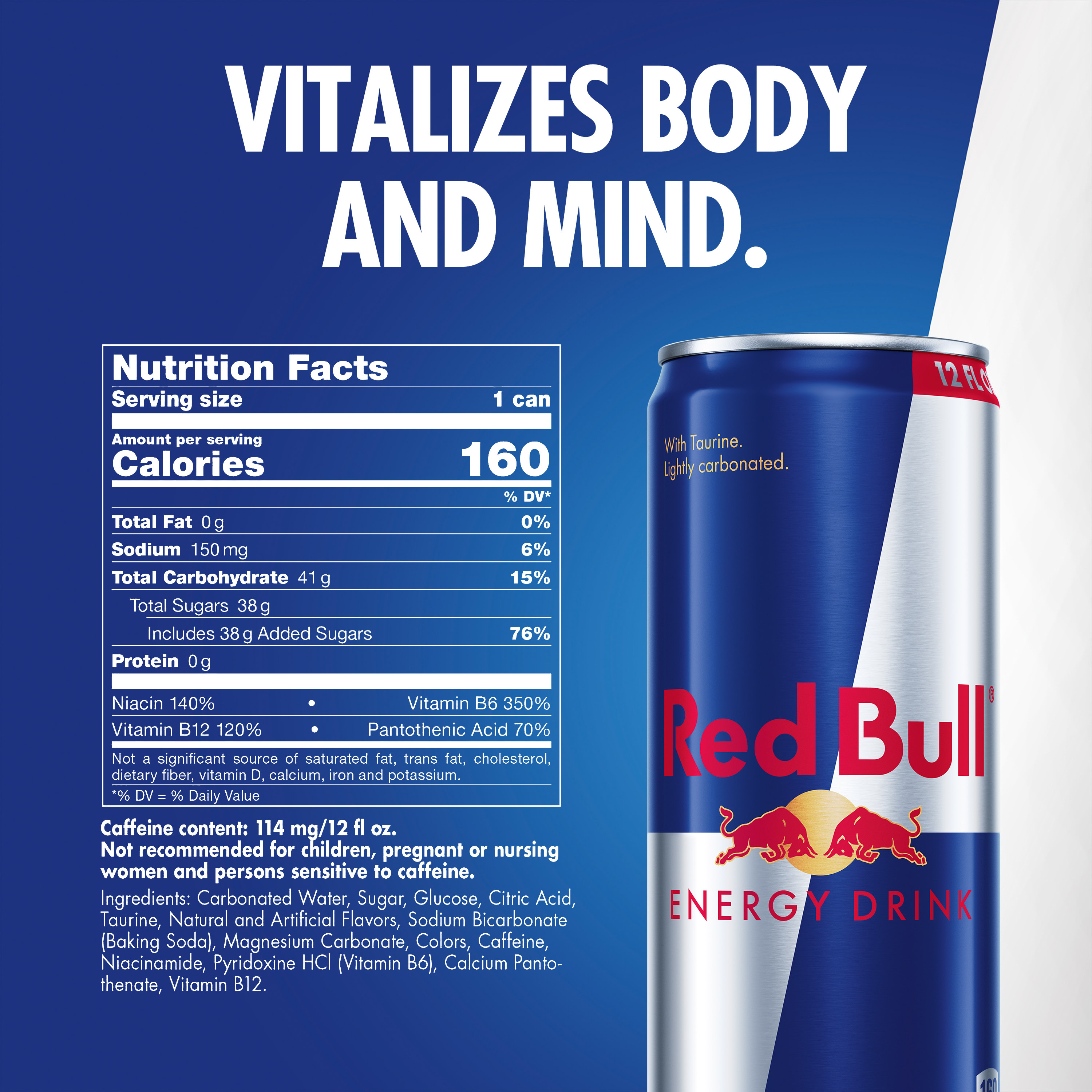 Red Bull Energy Drink, 114mg Caffeine, 12 fl oz Can | Giant Eagle