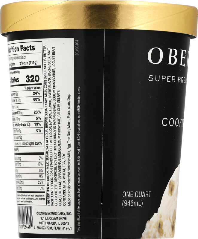 Oberweis Ice Cream, Super Premium, Cookie Dough | Giant Eagle