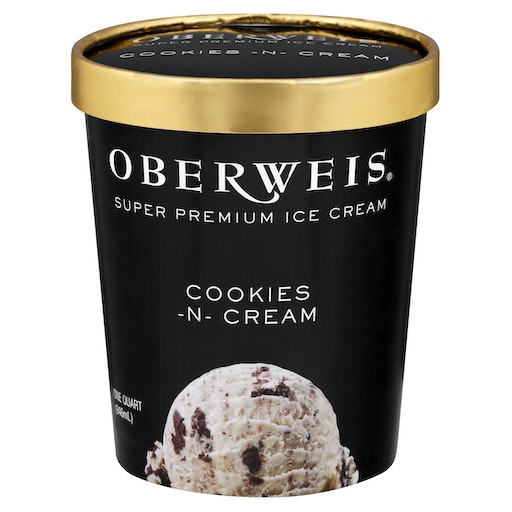 Oberweis Ice Cream, Super Premium, Cookies -N- Cream | Giant Eagle