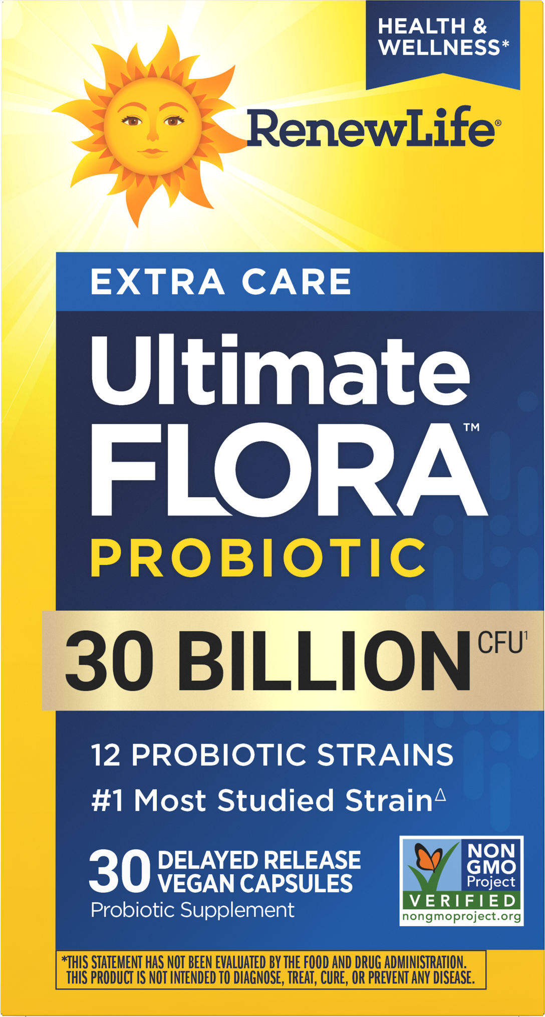 Renew Life Probiotic ULTIMATE FLORA Extra Care Digestive H&W 30B
