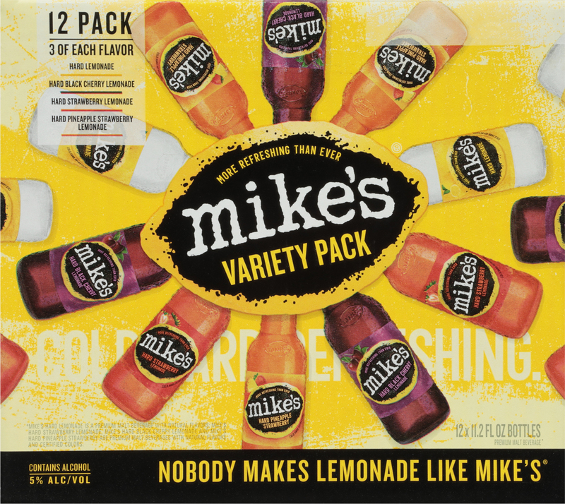 MIKESUKE　11枚 Mike's Malt Beverage, Premium, Black Cherry/Strawberry/Pineapple