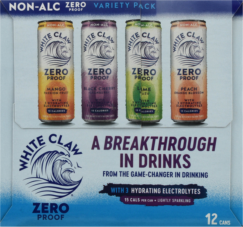 White Claw Zero Proof Variety Pack, 12 Pack, 12 fl oz Cans | Giant