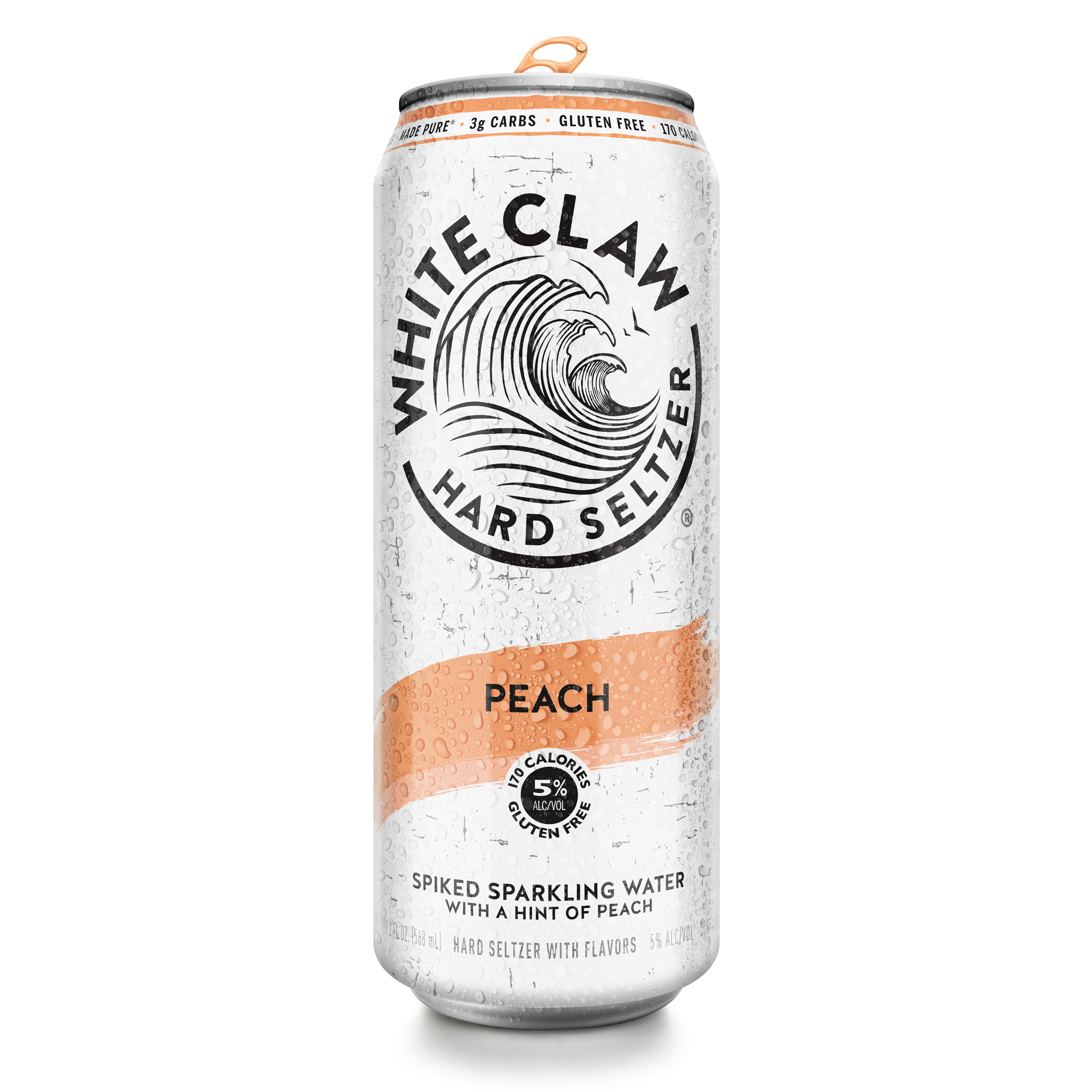 White Claw Hard Seltzer Peach, 19.2 fl oz Can, 5% ABV | Giant