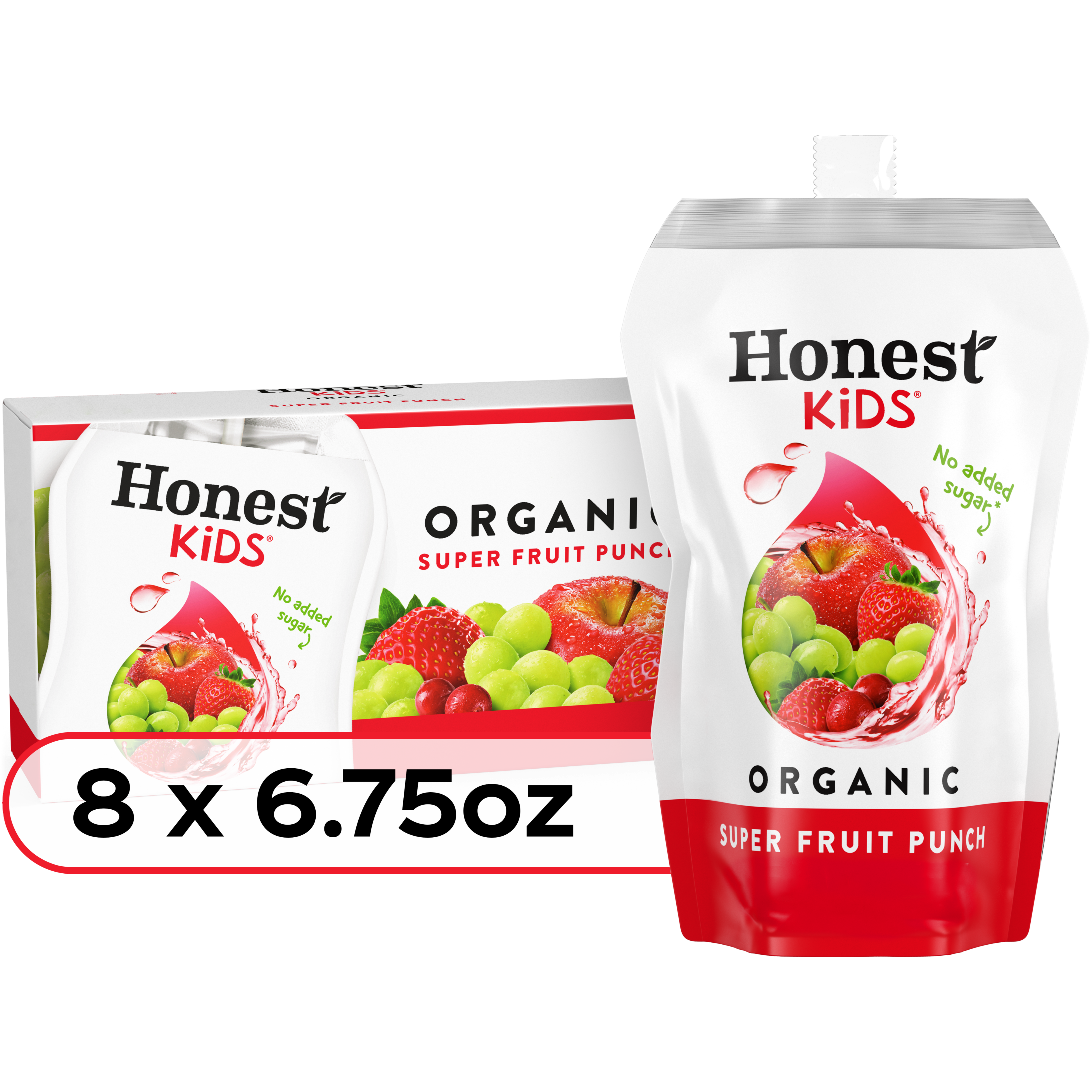 Honest Kids Organic Berry Good Lemonade Juice Drink Pouches 8-pack