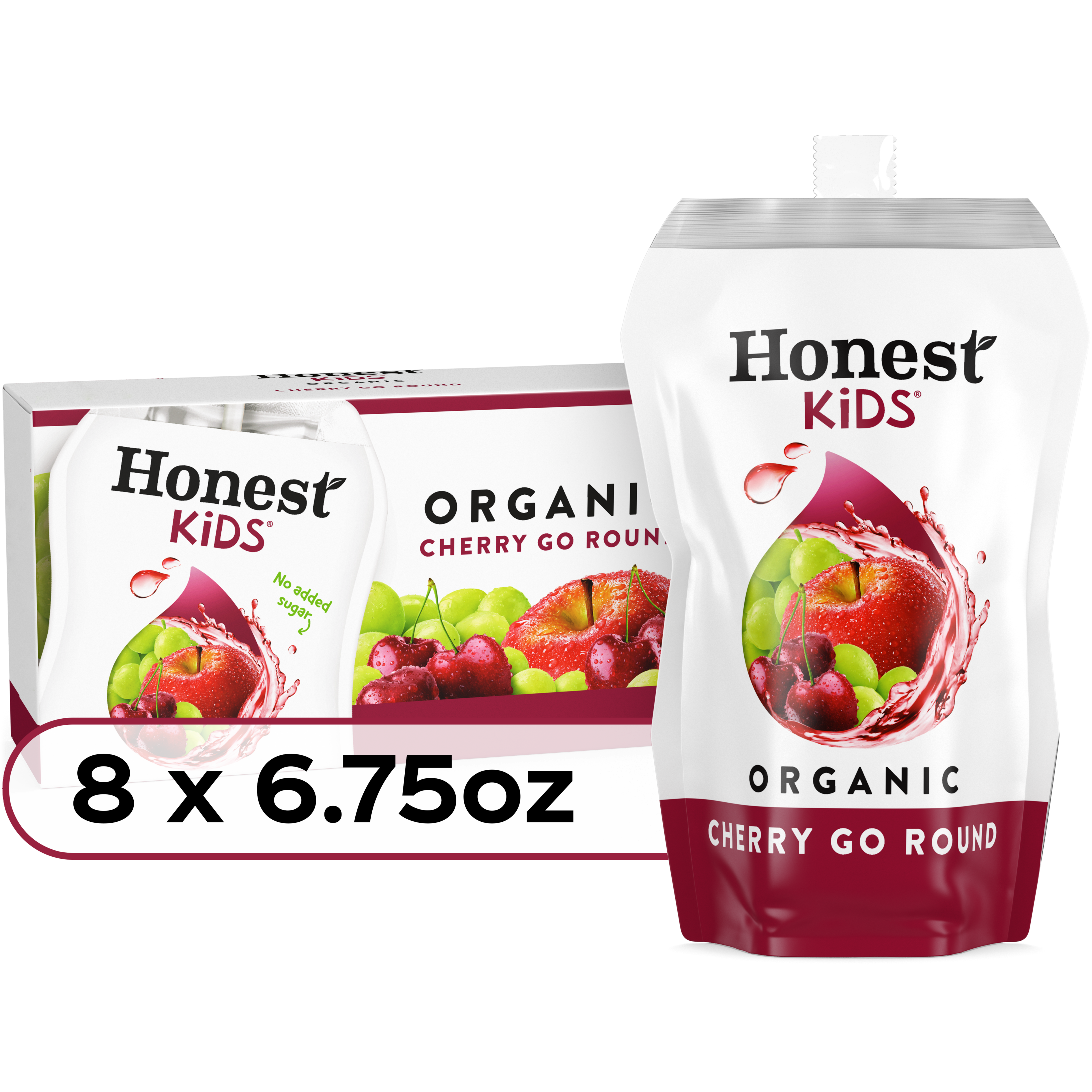 Honest Kids Organic Cherry Go Round Juice Drink Pouches 8-pack