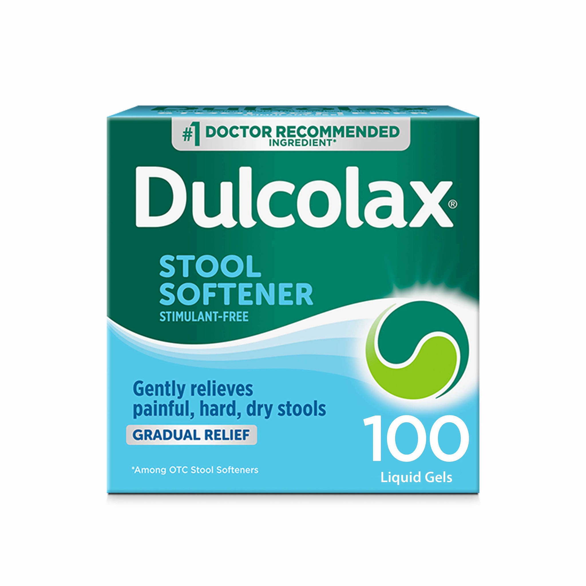 Dulcolax Stool Softener Laxative Liquid Gel Capsules, Gentle