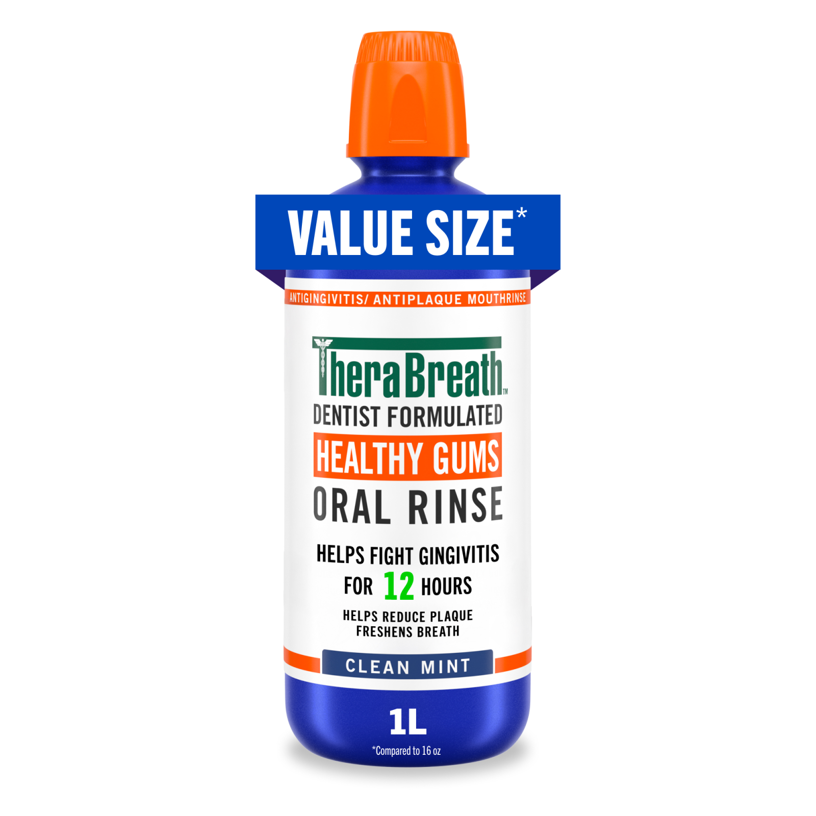 TheraBreath Healthy Gums Oral Rinse, Antigingivitis, Clean Mint