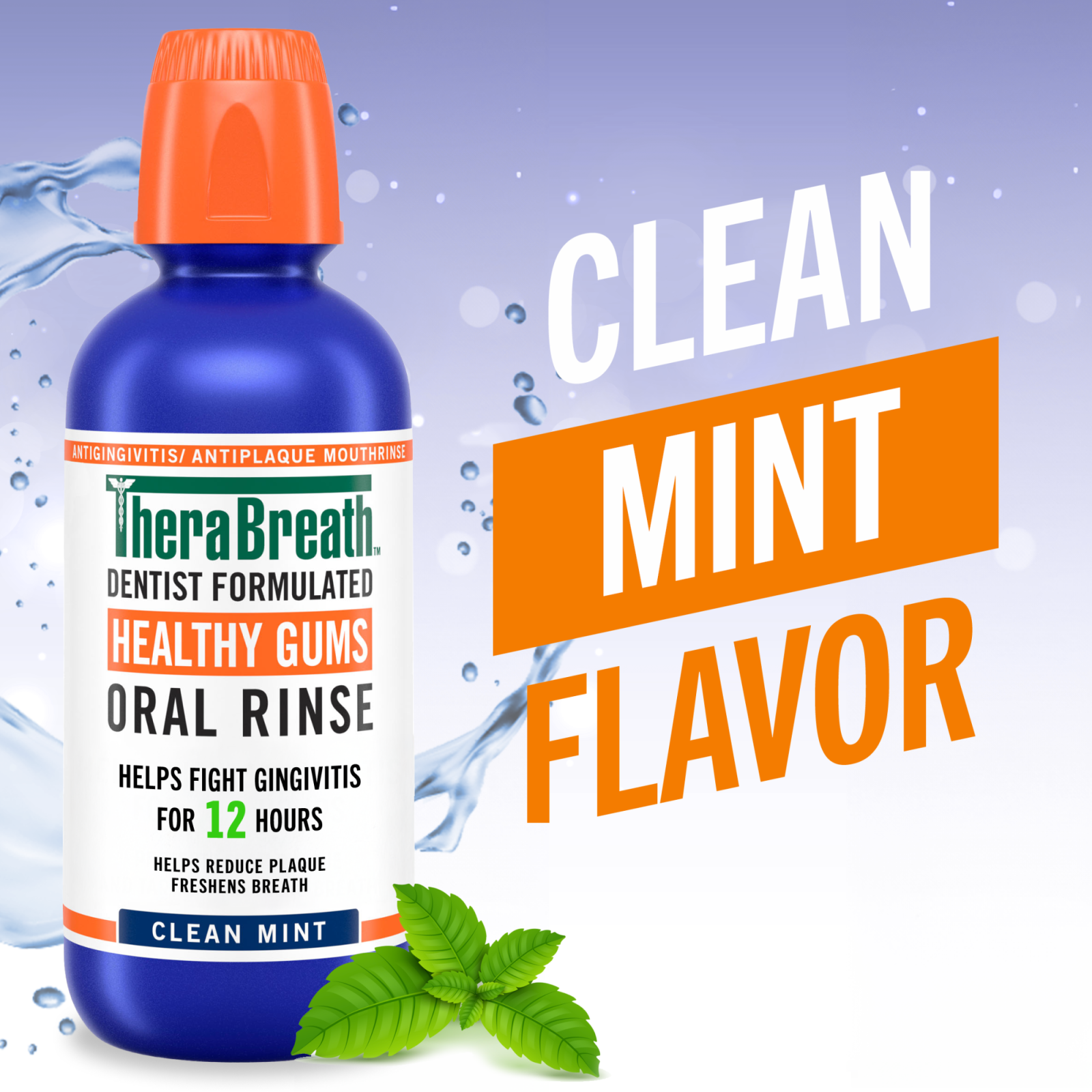 TheraBreath Healthy Gums Oral Rinse, Antigingivitis, Clean Mint