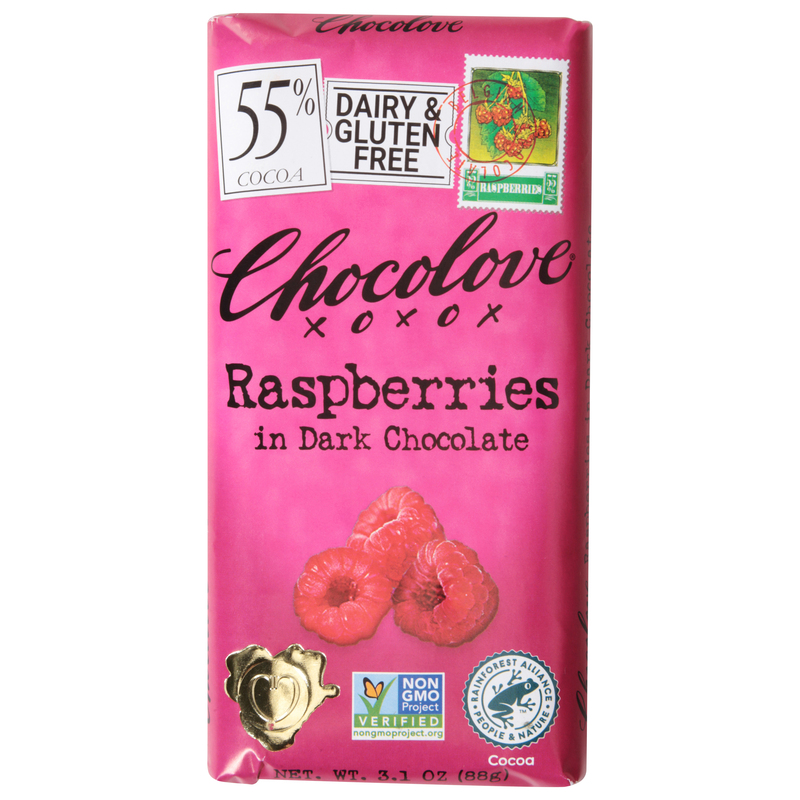 Chocolove Dark Chocolate, Raspberries, 55% Cocoa | Giant Eagle