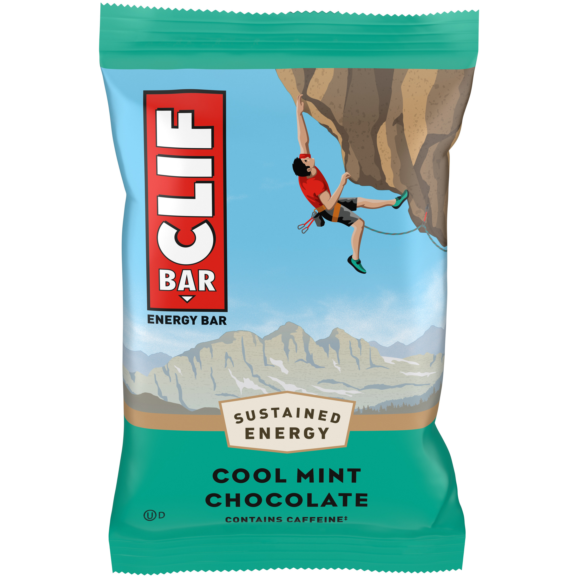 CLIF BAR - Cool Mint Chocolate with Caffeine - Made with Organic