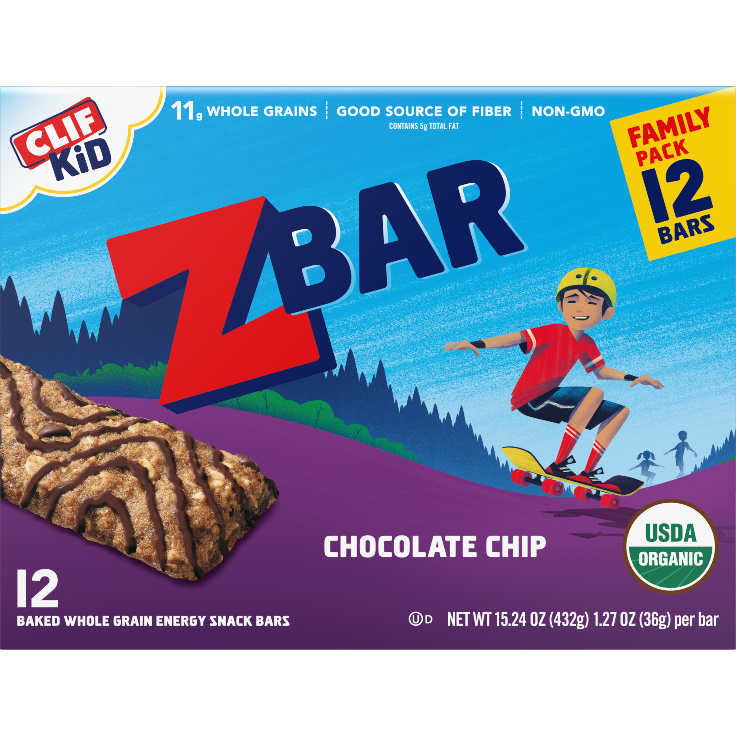 Zbar - Chocolate Chip - Soft Baked Whole Grain Snack Bars - USDA