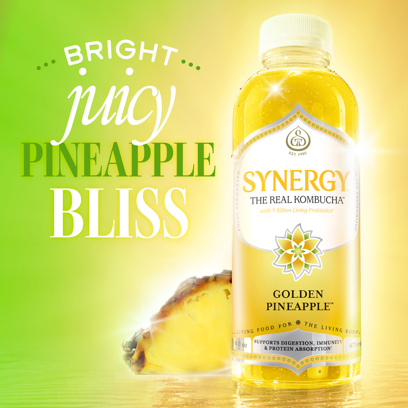 Synergy Golden Pineapple Kombucha | Giant Eagle | Because It