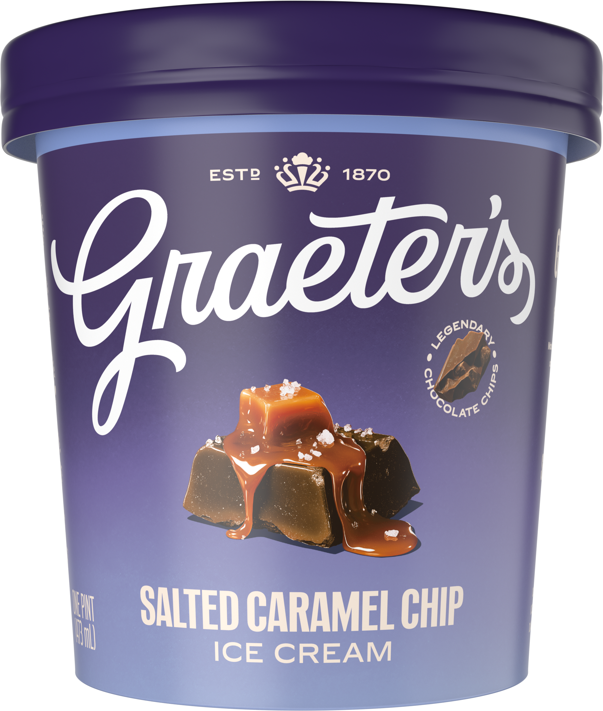 Graeters Ice Cream, Black Cherry Chocolate Chip, French Pot