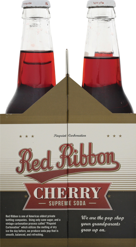 Red Ribbon Soda, Cherry, Supreme, 4 Pack | Giant Eagle | Because