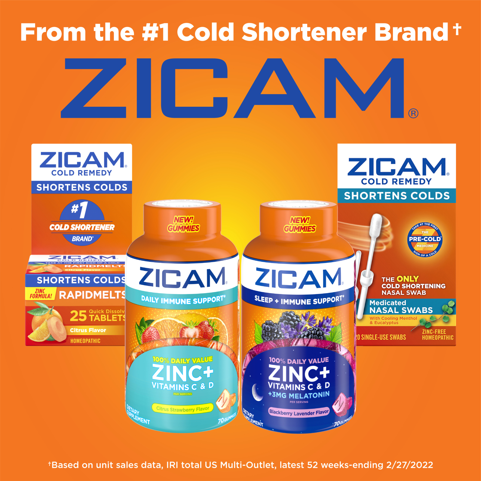 Zicam Daily Immune Support Gummy Supplement, Zinc, Vitamin C & D
