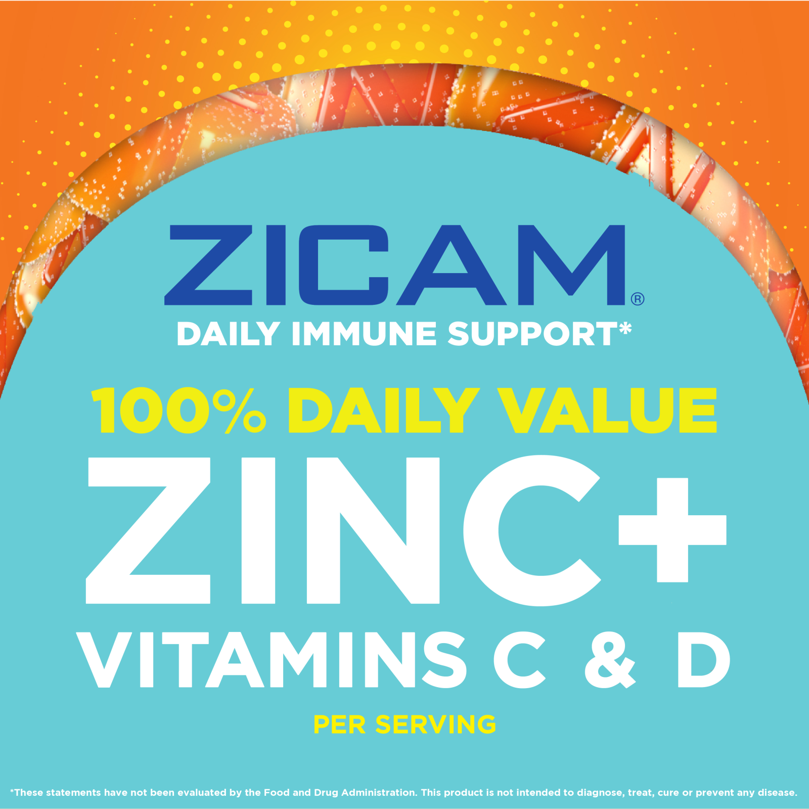 Zicam Daily Immune Support Gummy Supplement, Zinc, Vitamin C & D