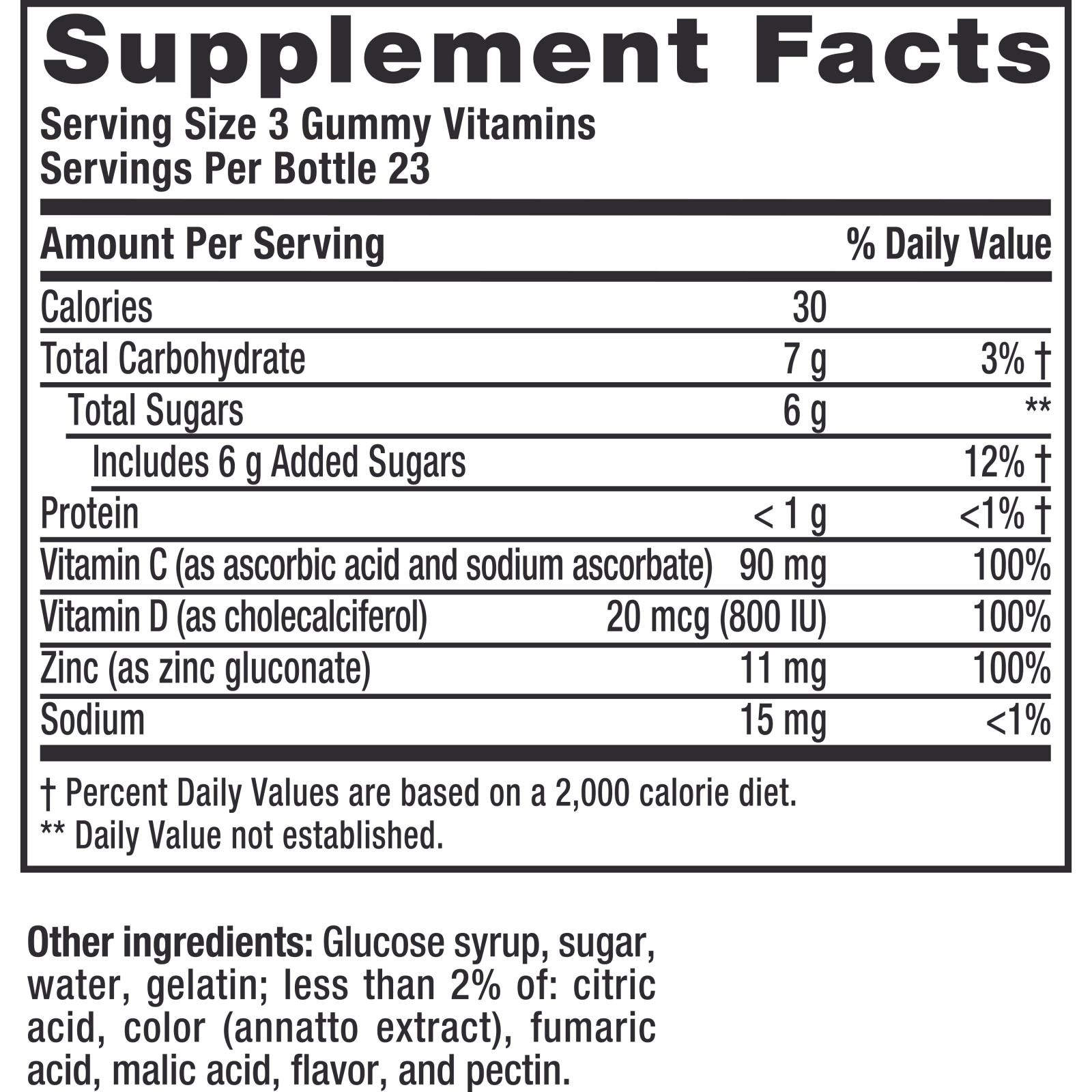 Zicam Daily Immune Support Gummy Supplement, Zinc, Vitamin C & D