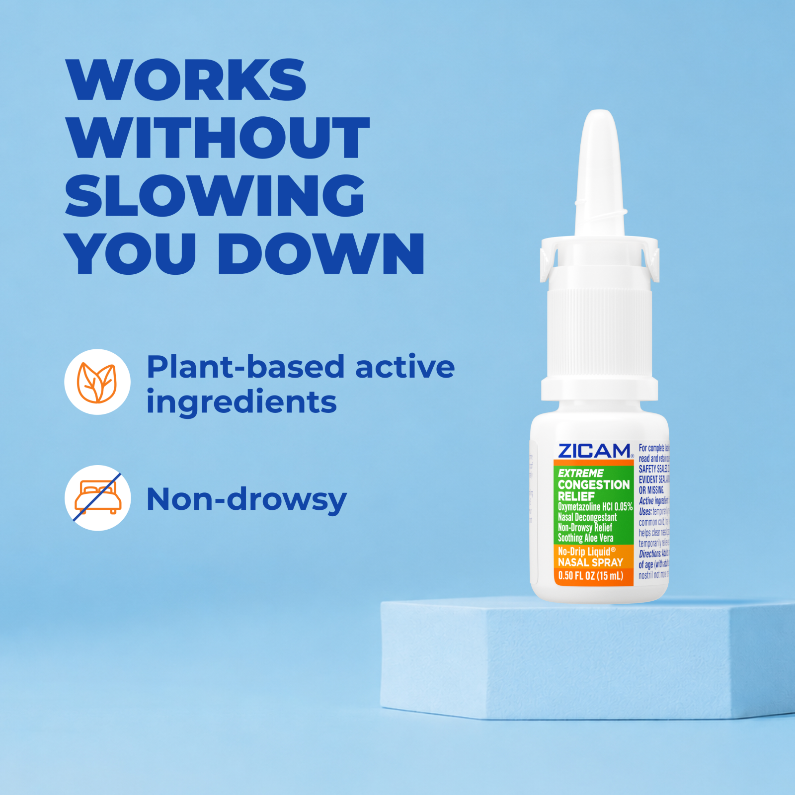 Zicam Extreme Congestion Relief Nasal Spray with Aloe Vera, 0.50