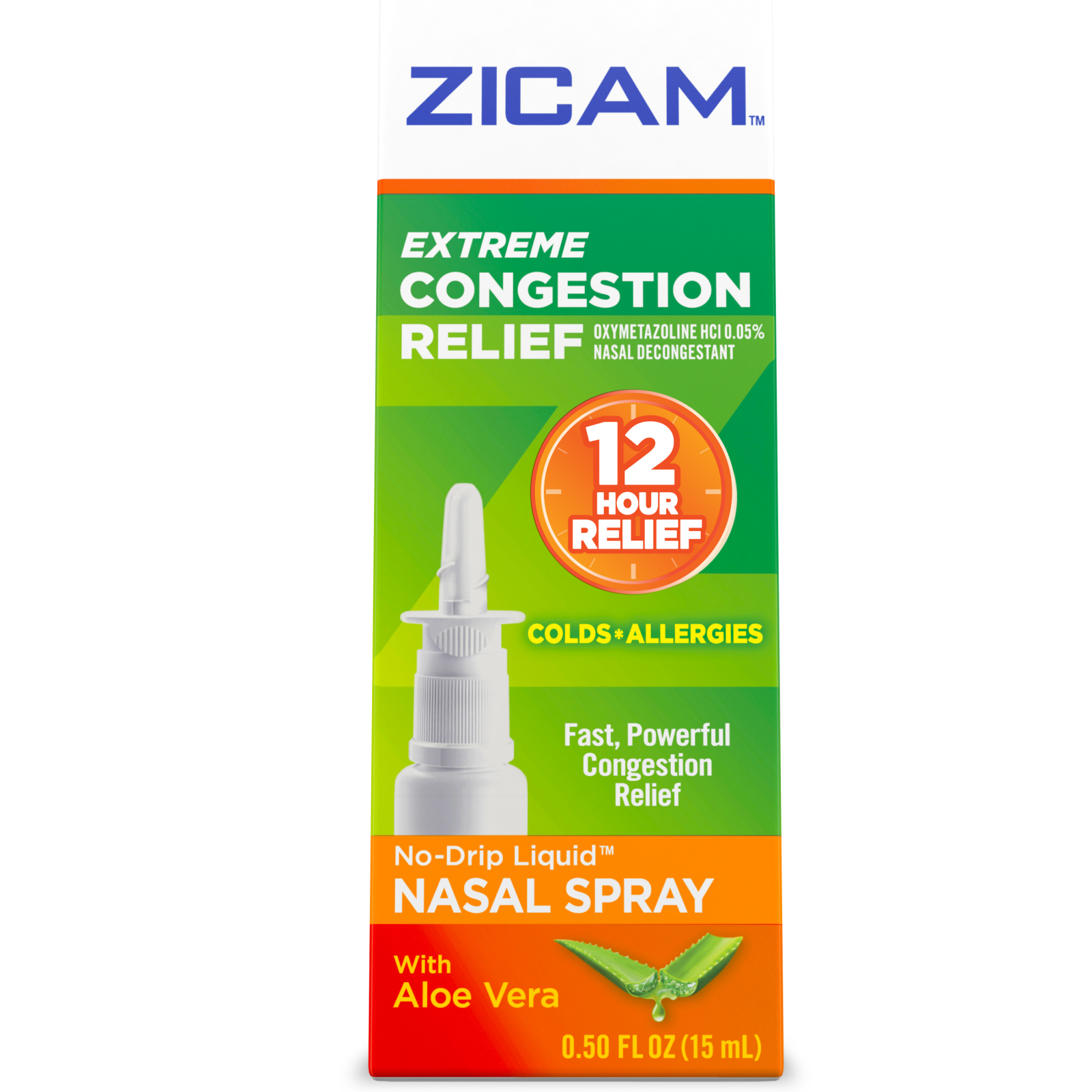 Zicam Extreme Congestion Relief Nasal Spray with Aloe Vera, 0.50