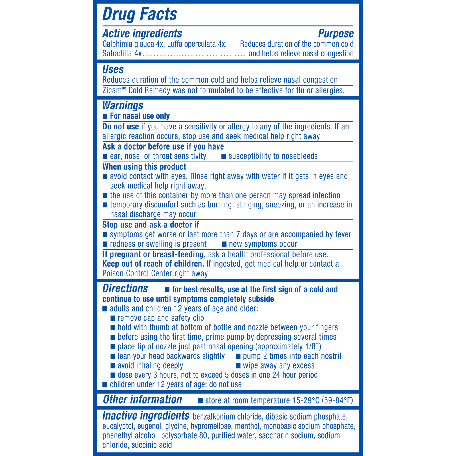 Zicam Cold Remedy No-Drip Nasal Spray with Cooling Menthol