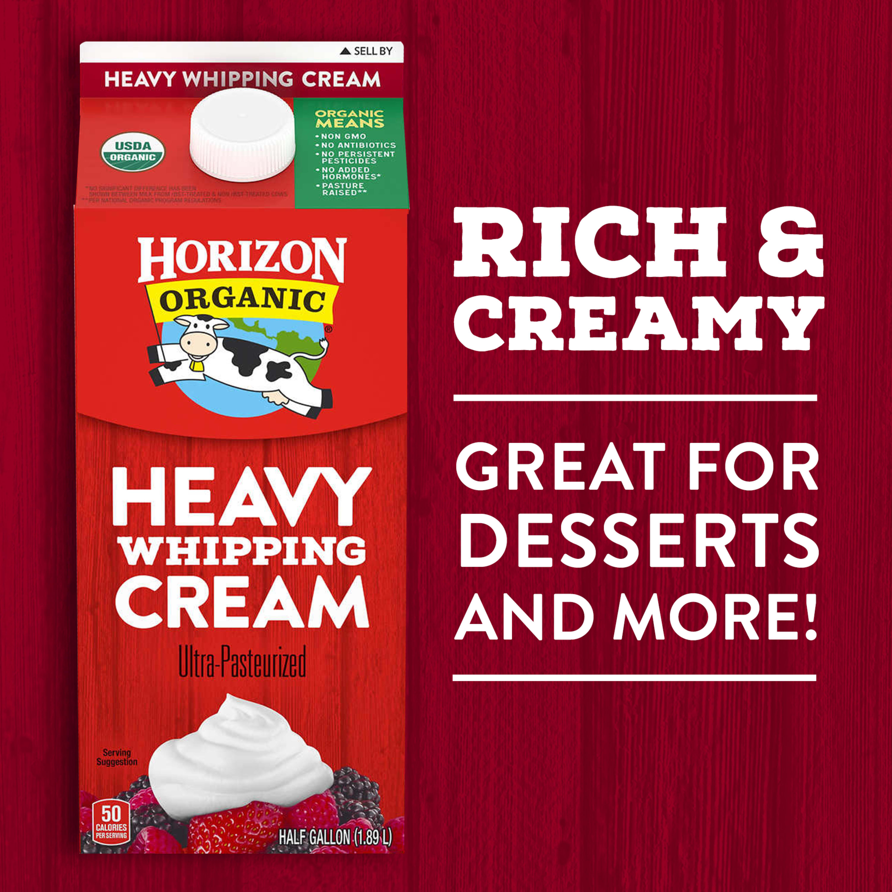 ハイパートーンFクリーム 270g 新品 Horizon Organic Heavy Whipping Cream, 16 fl oz Pint Carton