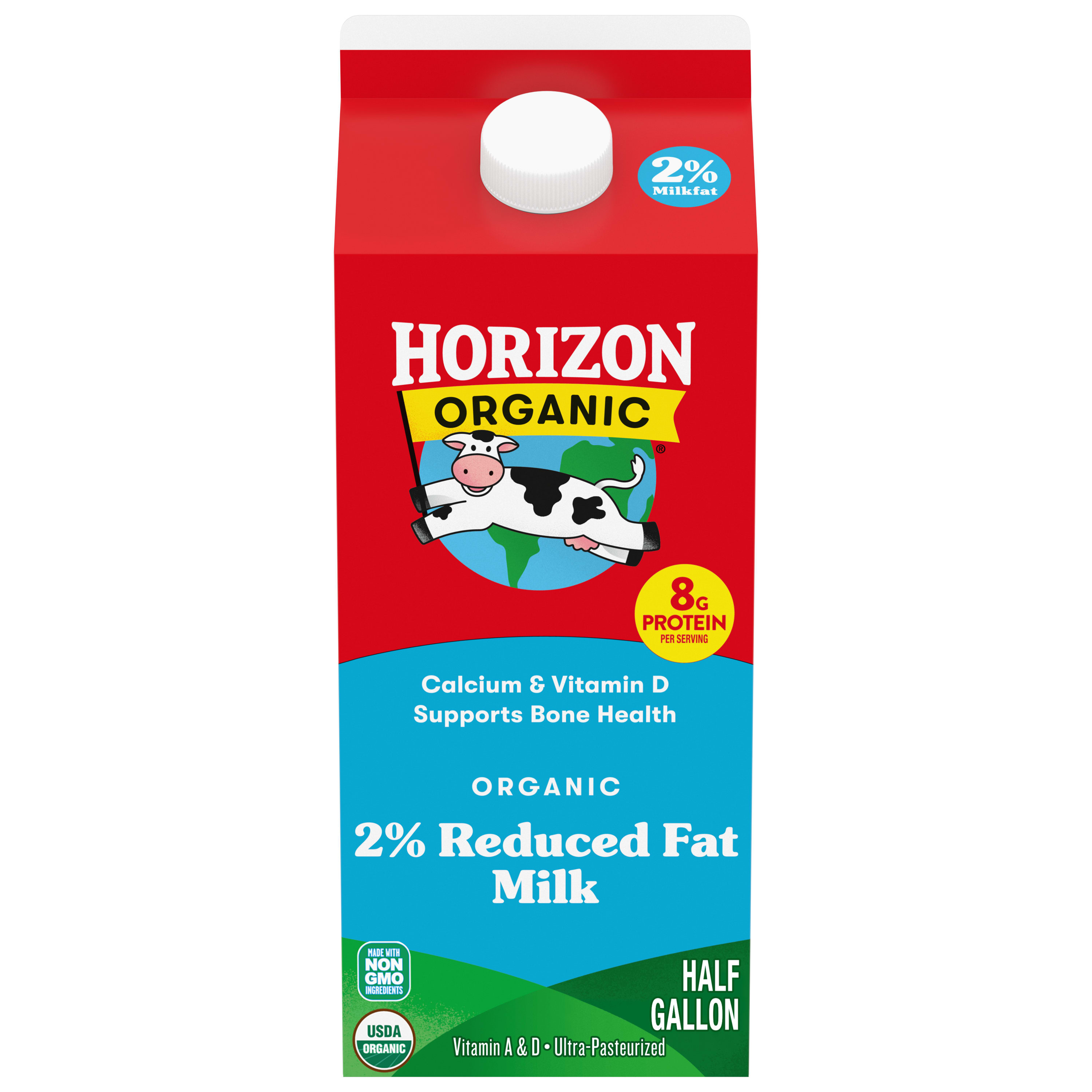 Horizon Organic 0% Fat Free Milk, 64 fl oz Half Gallon Carton