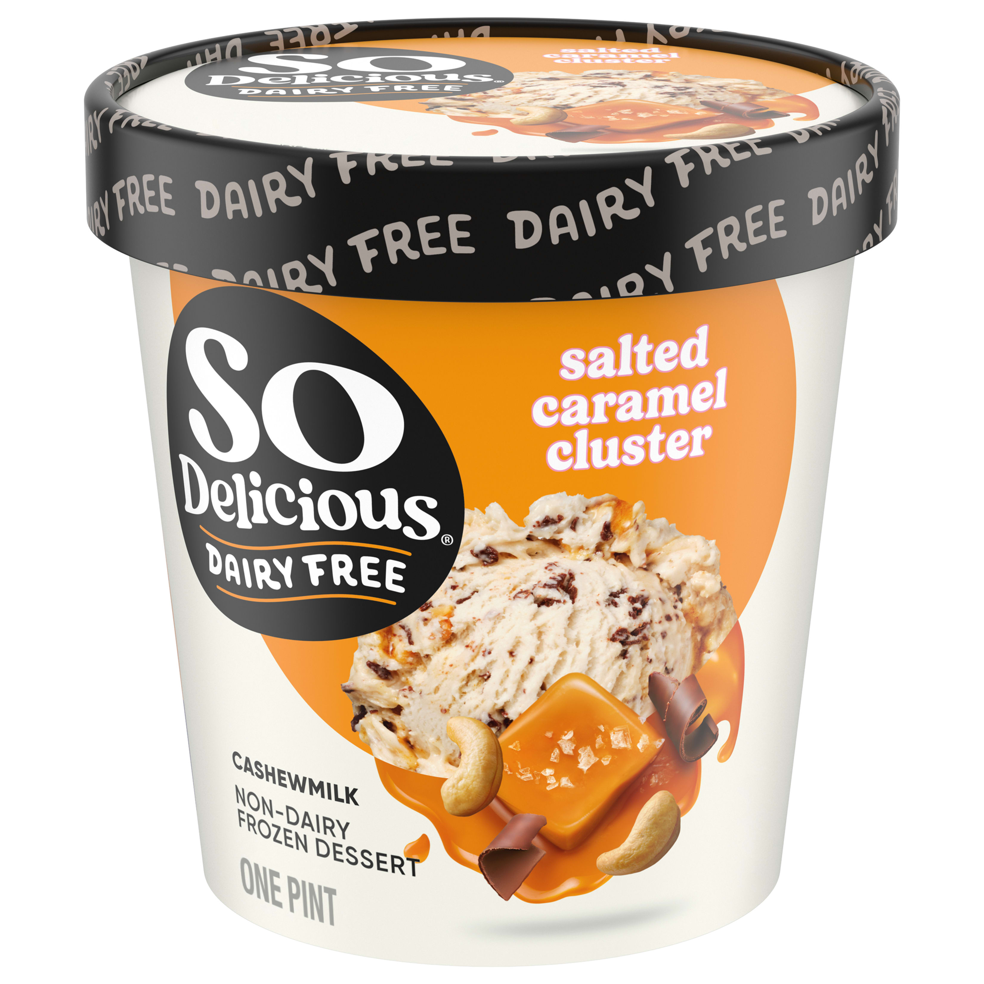 So Delicious Cashew Milk Frozen Dessert, Salted Caramel Cluster