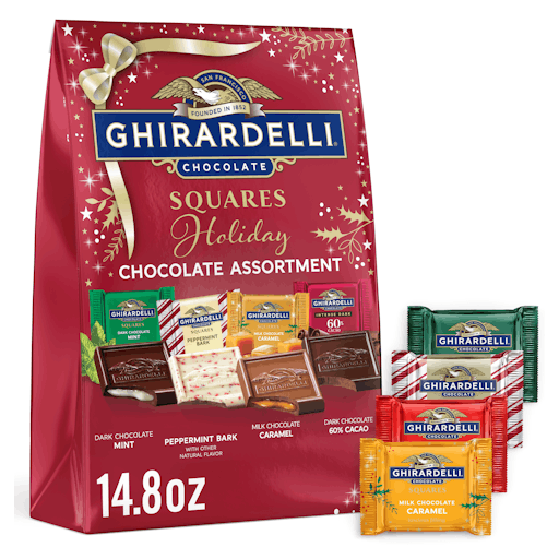 GHIRARDELLI Holiday Chocolate Assortment Squares, 14.8 oz Bag GHIRARDELLI Holiday Chocolate Assortment Squares, 14.8 oz Bag