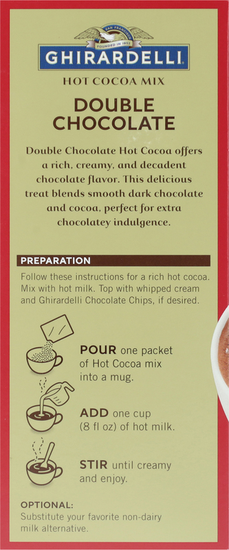GHIRARDELLI Double Chocolate Hot Cocoa Mix, 8-1oz Packets | Giant