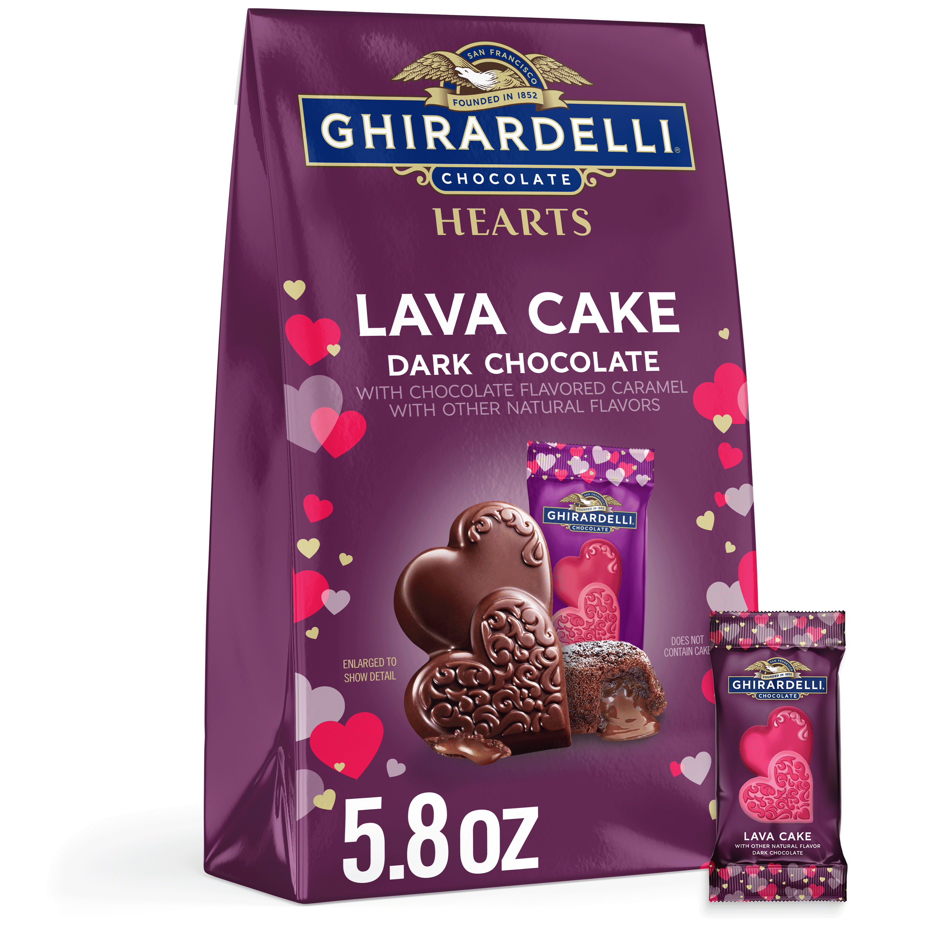 GHIRARDELLI Dark Chocolate Lava Cake Hearts, 5.8 Oz Bag | Giant