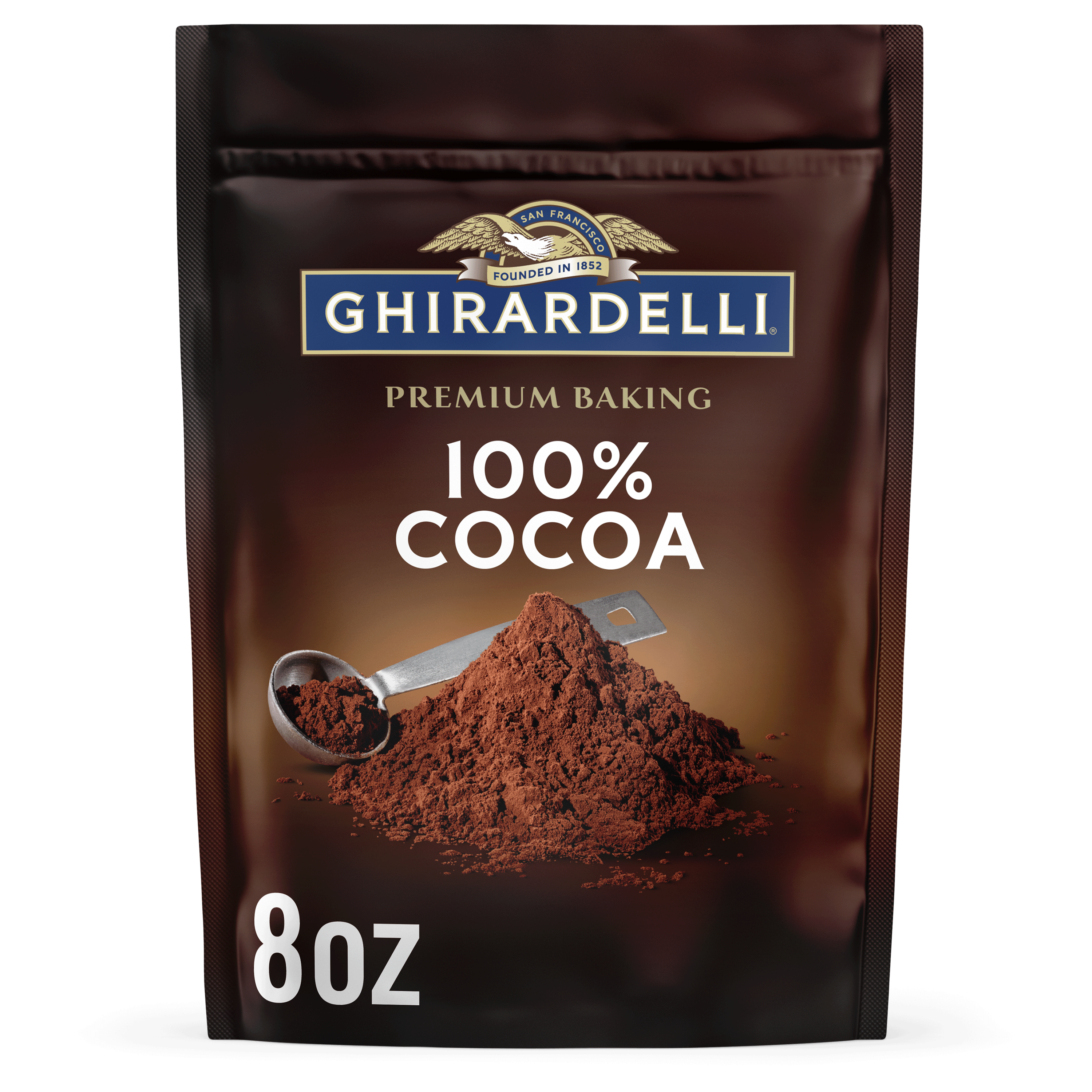 GHIRARDELLI Premium Baking Cocoa 100% Unsweetened Cocoa Powder, 8