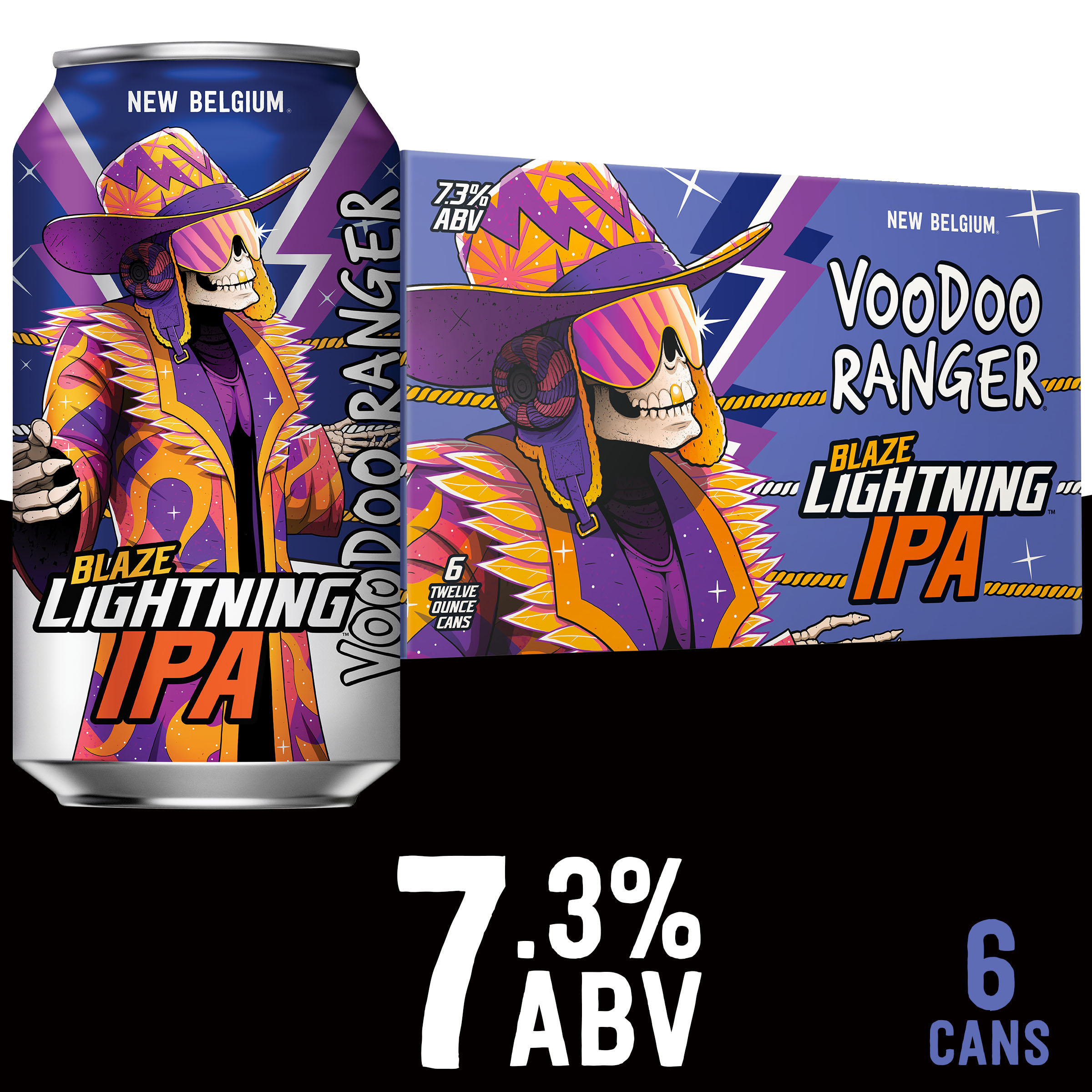 Voodoo Ranger Blaze Lightning IPA, 6 Pack, 12 fl oz Cans | Giant