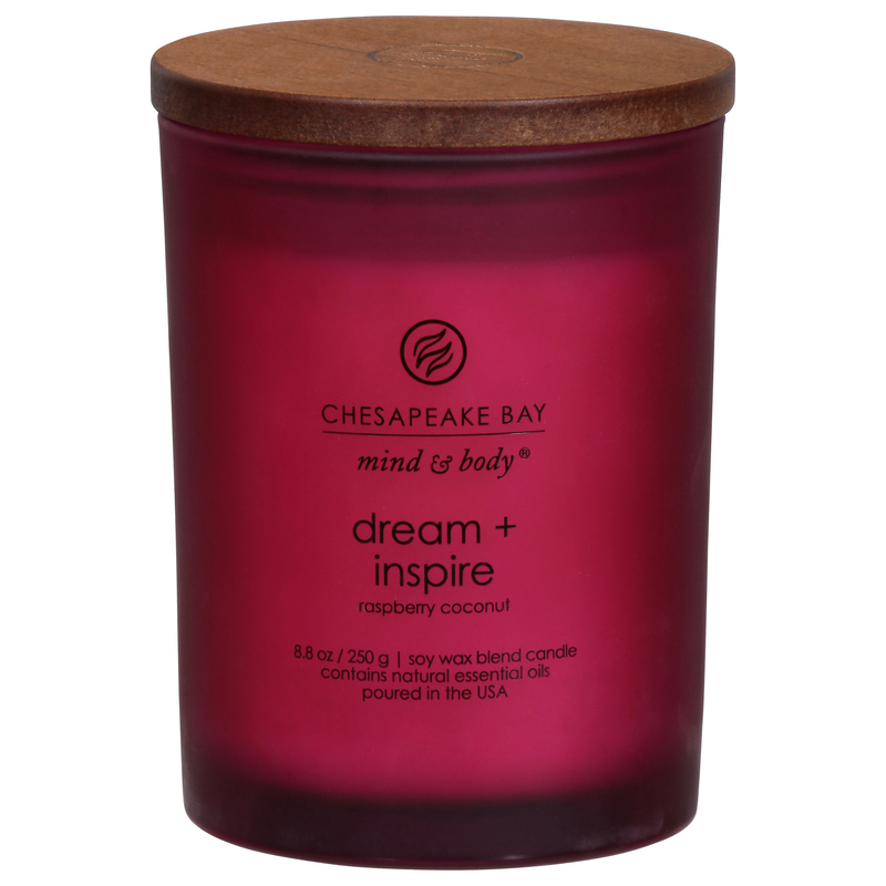Chesapeake Bay Candle, Soy Wax Blend, Dream + Inspire, Raspberry Coconut |  Giant Eagle | Because It Matters