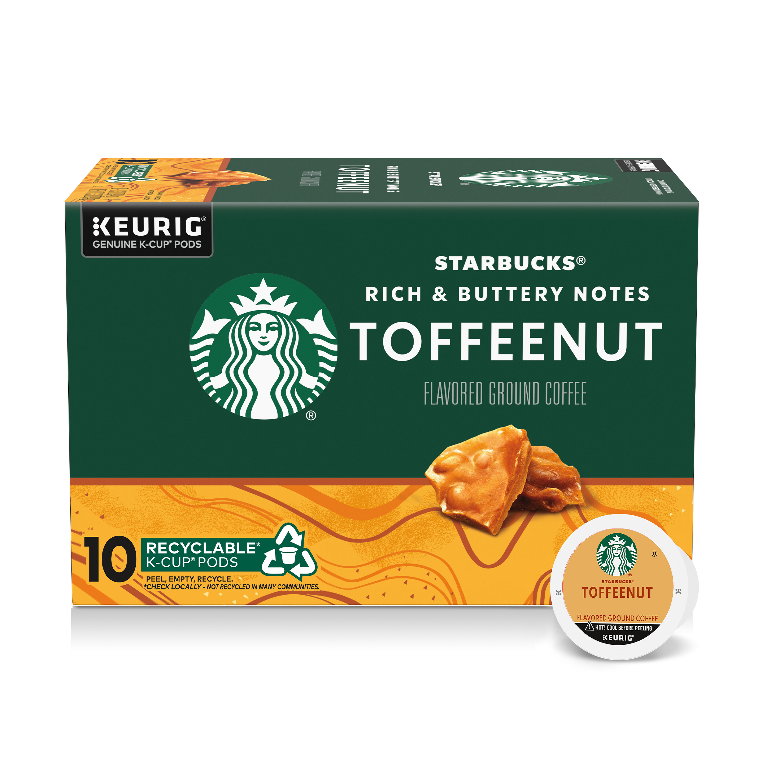 Starbucks K-Cup Coffee Pods, Flavored Hot or Iced Coffee