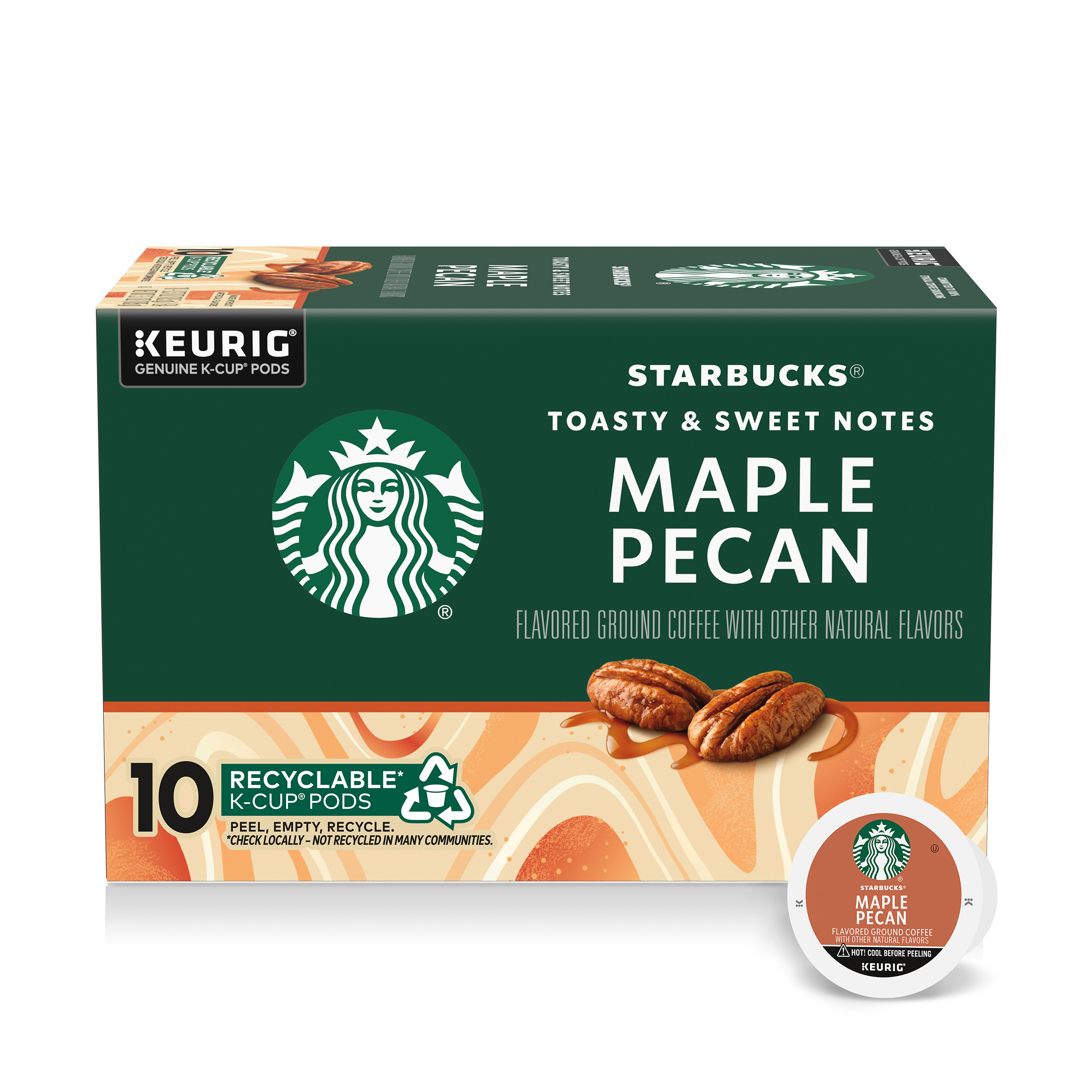 Starbucks K-Cup Coffee Pods, Flavored Hot or Iced Coffee, Maple