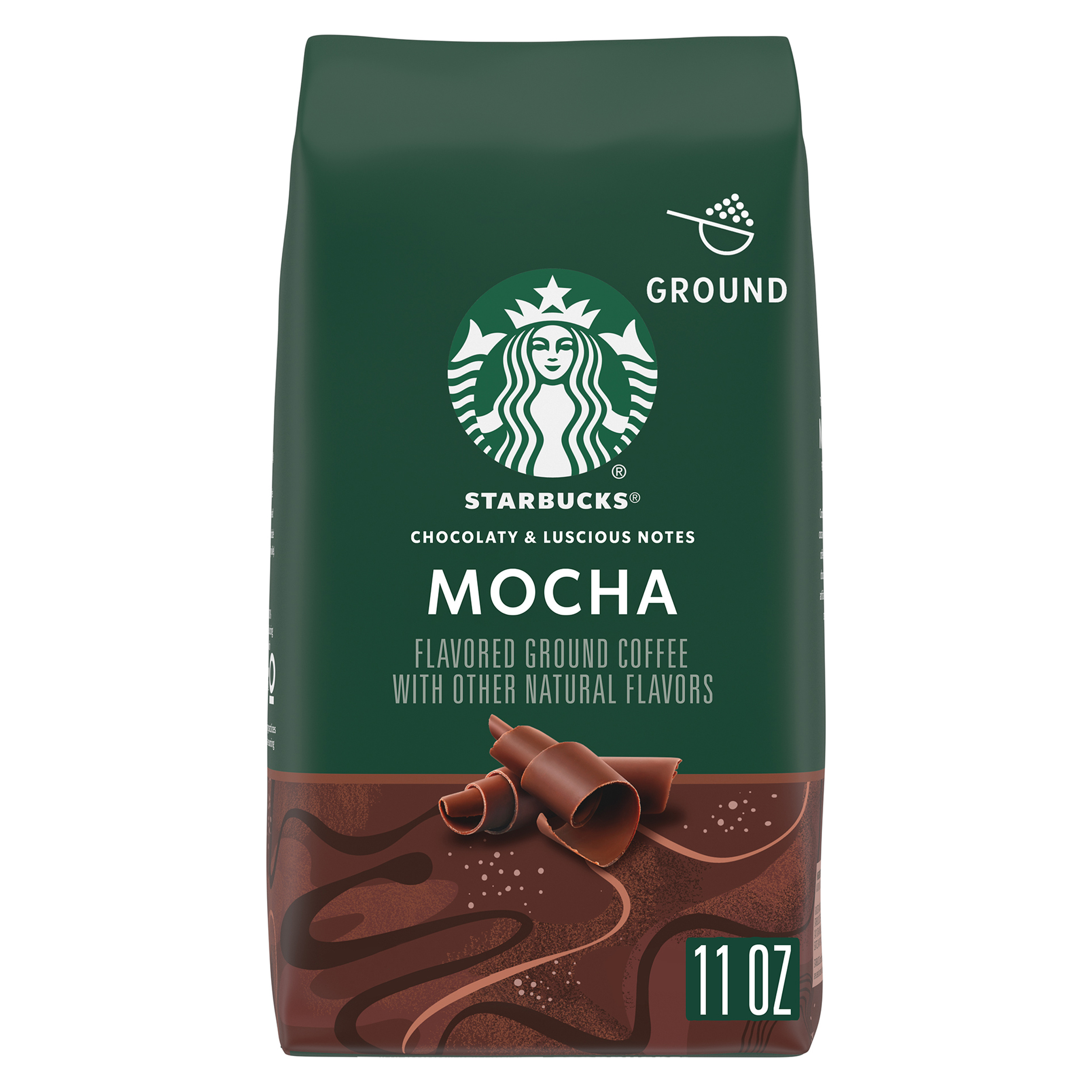 Starbucks Ground Coffee, Mocha Flavored Coffee, Naturally Flavored