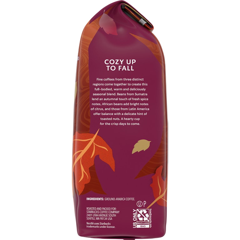 Starbucks Ground Coffee, Medium Roast Coffee, Fall Blend, 100 Starbucks Ground Coffee, Medium Roast Coffee, Fall Blend, 100