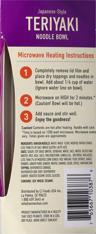 Annie Chun's Japanese Style Teriyaki Noodle Bowl | Giant Eagle