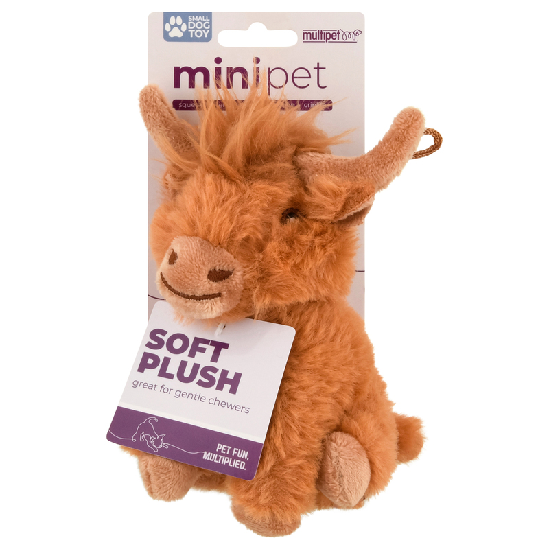 MiniPet Soft Plush Highland Cow Small Dog Toy | Giant Eagle