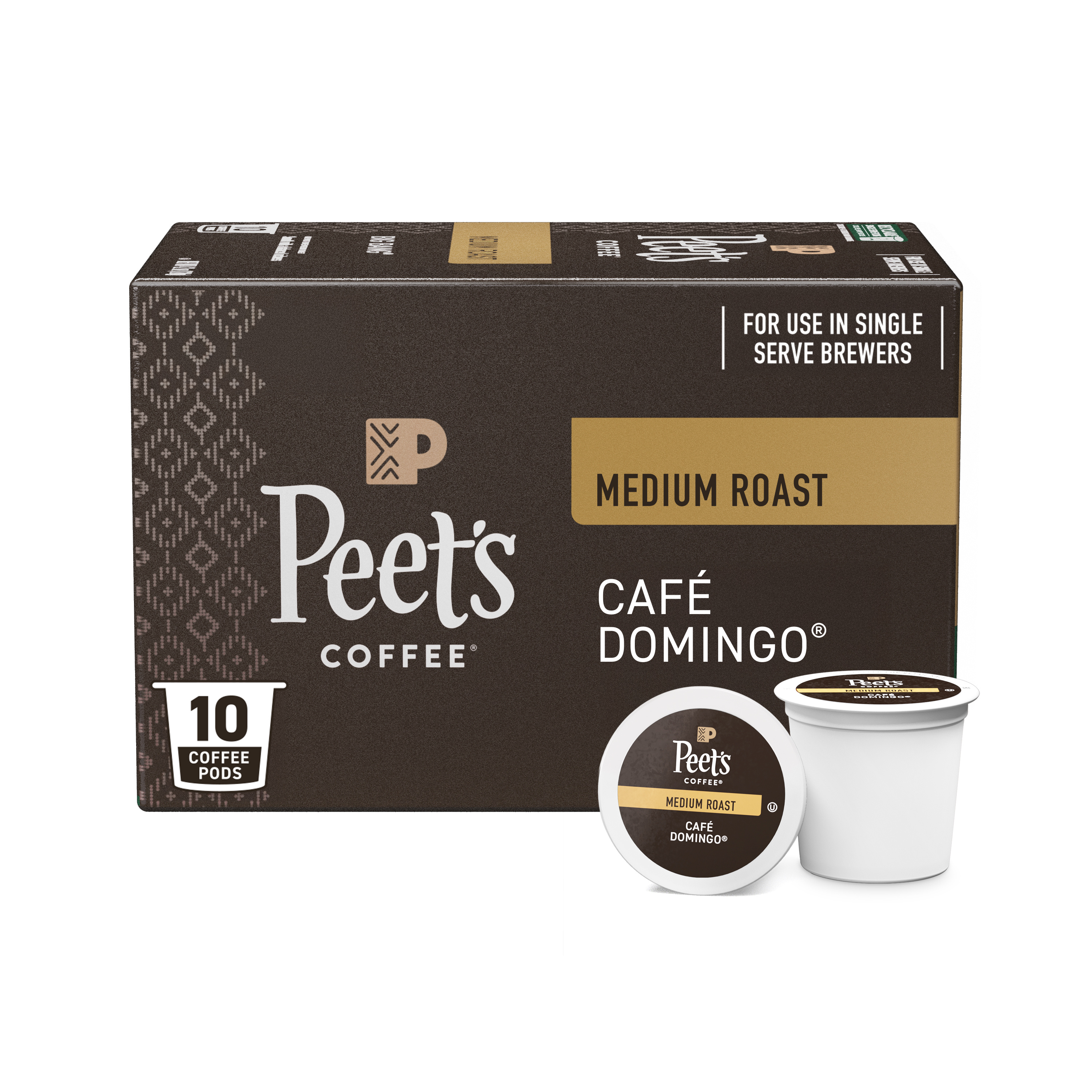 Peet's Coffee, Cafe Domingo Medium Roast Single Serve Coffee Pods