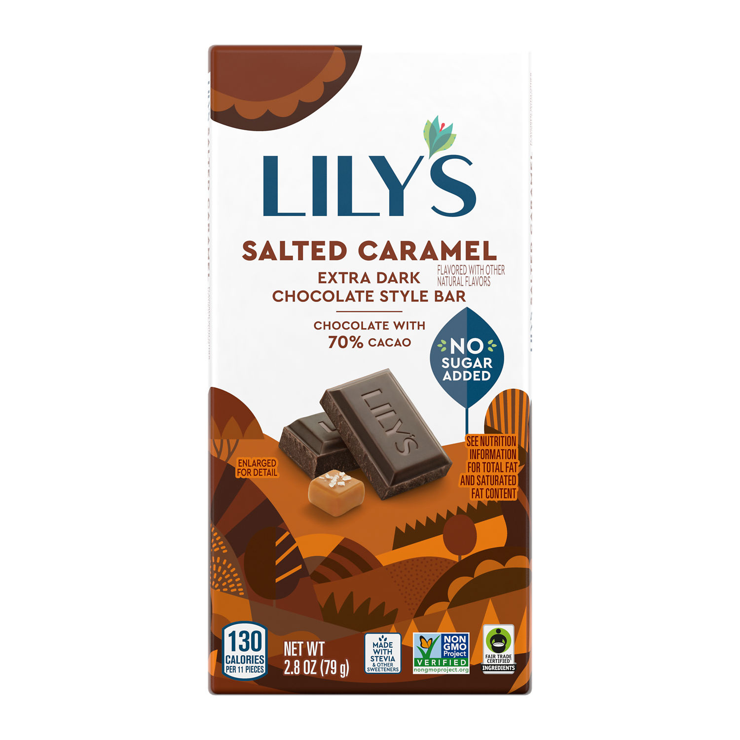 ＊caramel milk＊ LILY'S Salted Caramel Flavored Milk Chocolate Style No Sugar