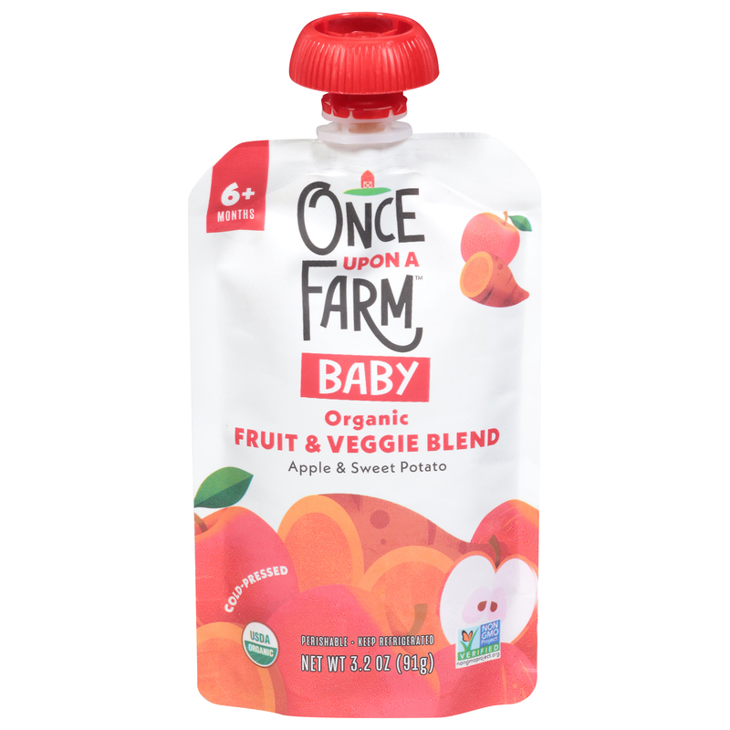 Once Upon a Farm Fruit Veggie Blend, Organic, Apple Sweet - Main Image