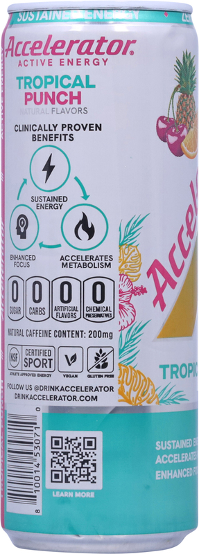 Tropical  英語版 A SHOC Accelerator Tropical Punch Energy Drink, 12 fl oz can