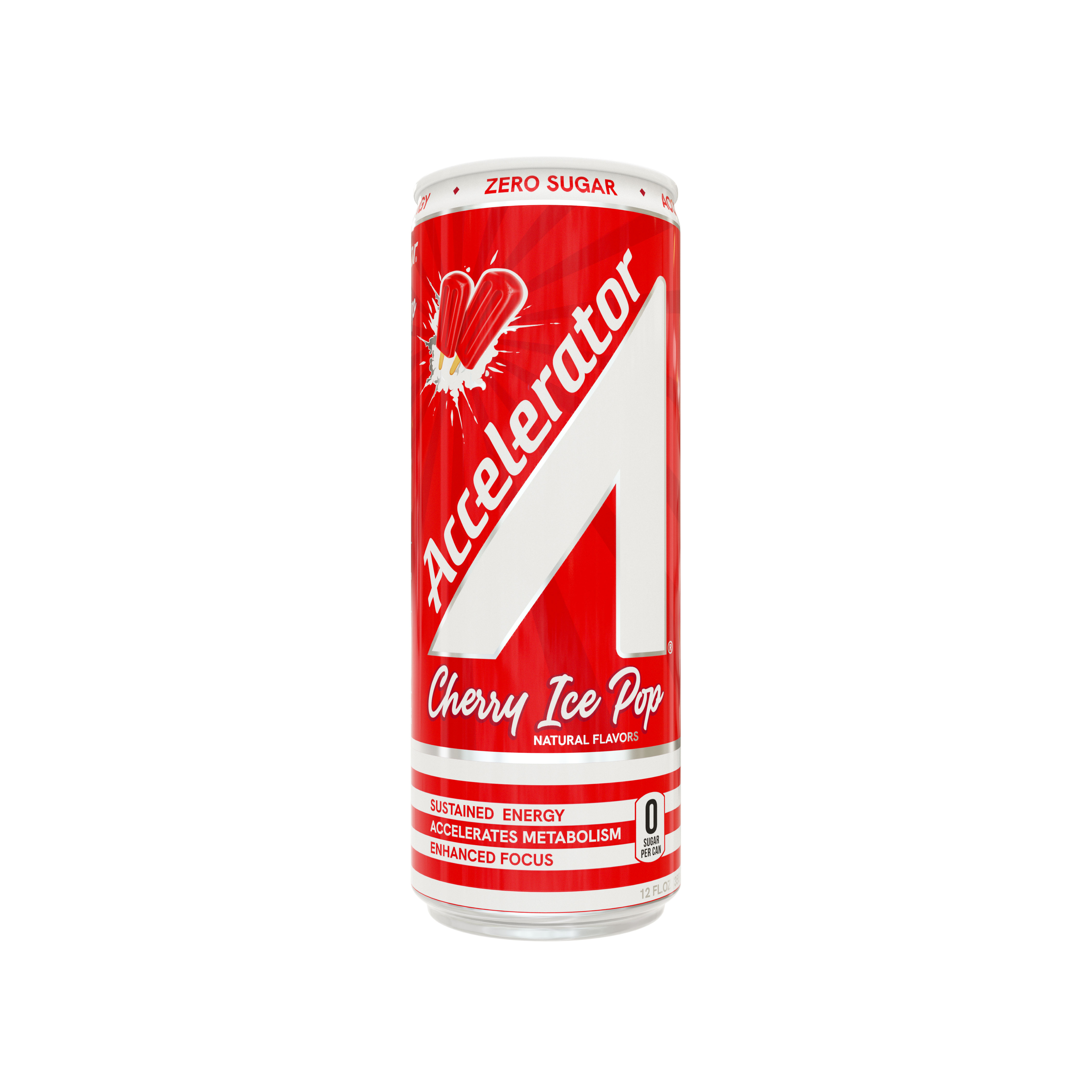 チリ　Sugar A SHOC Accelerator Cherry Ice Pop Energy Drink, 12 fl oz can