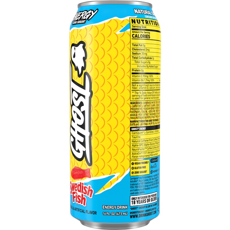 Ghost Zero Sugar Energy Drink, Swedish Fish, 16 fl oz can | Giant Eagle | Because It Matters | Grocery Store & Pharmacy Ghost Zero Sugar Energy Drink, Swedish Fish, 16 fl oz can | Giant Eagle | Because It Matters | Grocery Store & Pharmacy