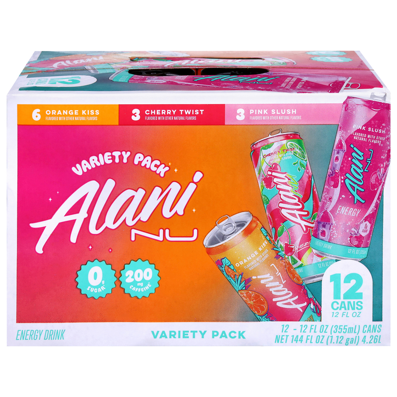 Alani Nu Orange Kiss/Cherry Twists/Pink Slush Energy Drink | Giant