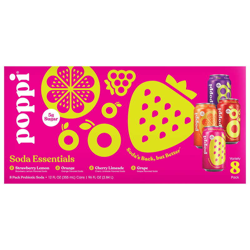 Poppi Strawberry Lemon Prebiotic Soda | Giant Eagle | Because It