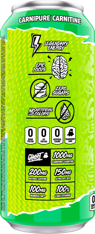 Ghost Zero Sugar Warheads Sour Green Apple Energy Drink | Giant