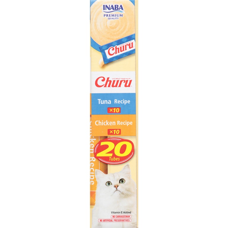 INABA Churu Cat Treats Lickable Creamy Purée, Ounce Tube, 20